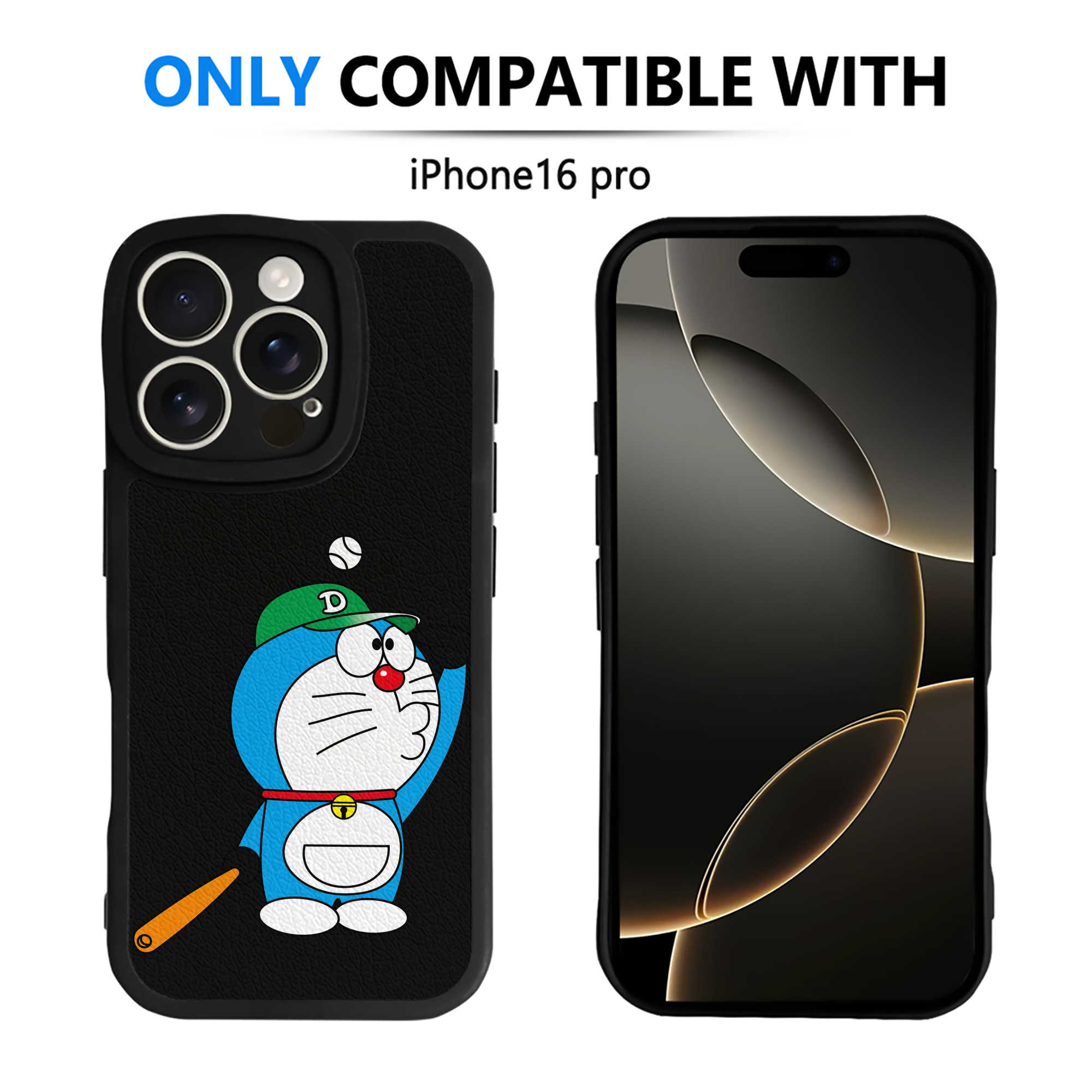 （画像用） ドラえもん Doraemon 【iPhone 16シリーズ対応】シリコンスマホケース（レザー調） 材質：シリコン